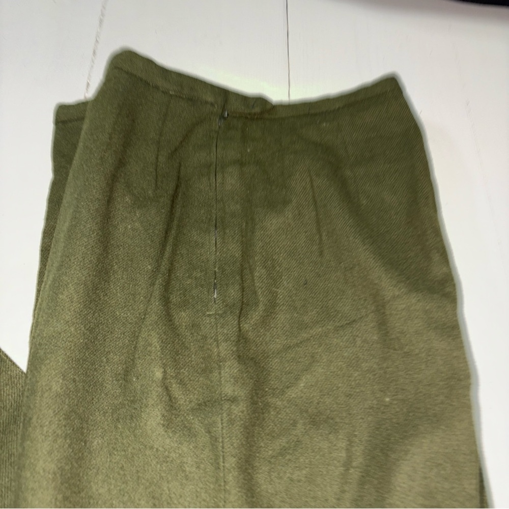 Vintage Wool guilt Lined, Olive Green Pants, size 4-6